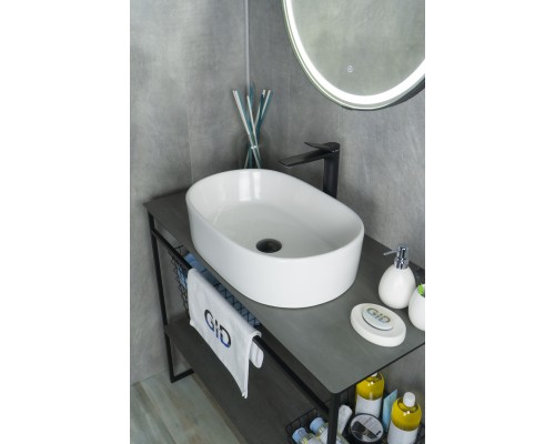 Раковина Gid N9025 51111 накладная белая 56x35x14