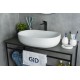 Раковина Gid N9026a 51112 накладная белая 60x40x15