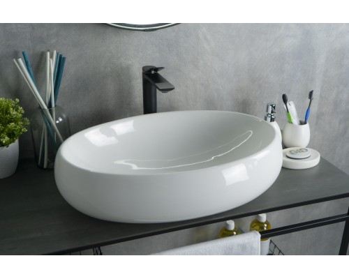Раковина Gid N9030a 51114 накладная белая 60x41x15
