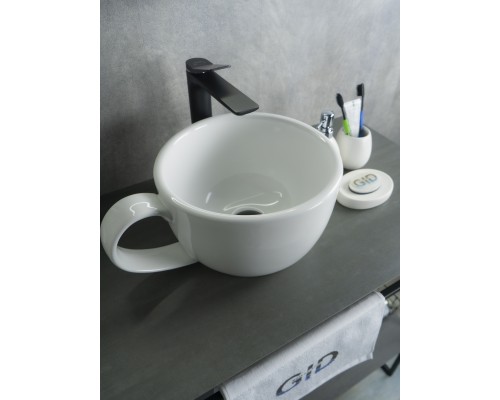 Раковина Gid N9055 51186 накладная белая 40x30x18