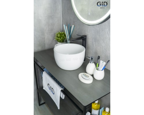 Раковина Gid N9055 51186 накладная белая 40x30x18