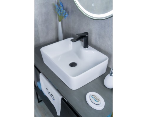 Раковина Gid N9091 51176 накладная белая 48x37x13