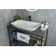 Раковина Gid N9122 51124 накладная белая 71x40x14