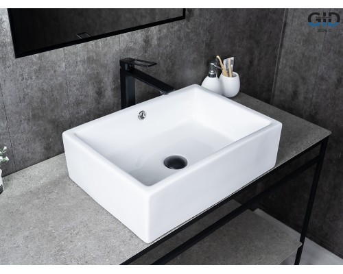 Раковина Gid N9129 51125 накладная белая 51x38x15