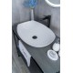 Раковина Gid N9137 51177 накладная белая 56x40x16