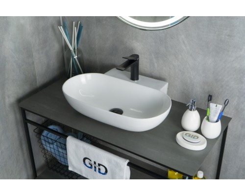 Раковина Gid N9234 51133 накладная белая 56x39x12.5