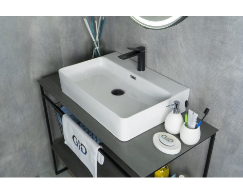 Раковина Gid N9256 51172 накладная белая 60x42x14