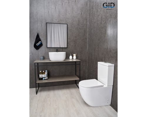 Раковина Gid N9302wg 51220 накладная белая матовая / белая графит 45x32x22 Раковина Gid N9302wg 51220 накладная белая матовая / белая графит 45x32x22