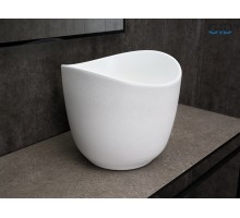 Раковина Gid N9303wg 51221 накладная белый матовый / белый графит 36x36x32