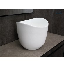 Раковина Gid N9303wg 51221 накладная белый матовый / белый графит 36x36x32