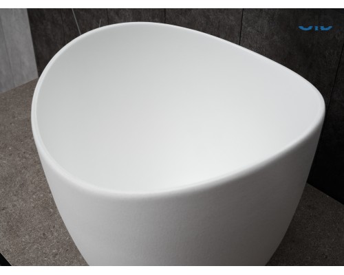 Раковина Gid N9303wg 51221 накладная белый матовый / белый графит 36x36x32