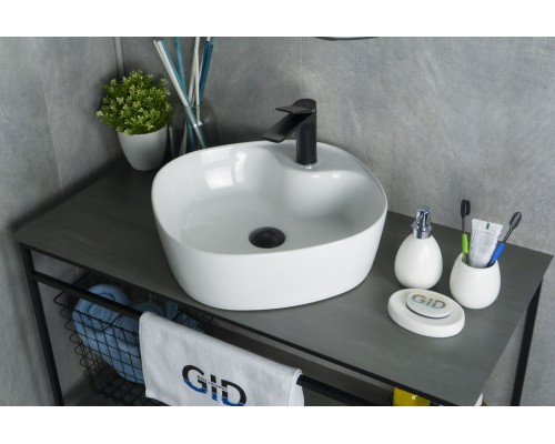 Раковина Gid N9442 51153 накладная белая 44x44x14