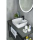 Раковина Gid N9443 51154 накладная белая 41x41x15