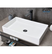 Раковина Gid N9496 51228 накладная белая 60.5x37x11