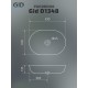 Раковина Gid D1348 51204 накладная белая 61x41x13.5