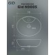 Раковина Gid N9005 51206 накладная белая 51x41x15