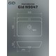 Раковина Gid N9047 51184 накладная белая 55x42x15