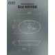 Раковина Gid N9398 51142 накладная белая 61x37x12