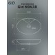 Раковина Gid N9438 51151 накладная белая 65x43x12