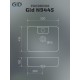 Раковина Gid N9445 51155 накладная белая 52x41.5x15