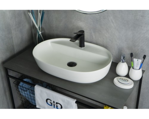 Раковина Gid Wm1346 51192 накладная белая матовая 61x41x14 Раковина Gid Wm1346 51192 накладная белая матовая 61x41x14