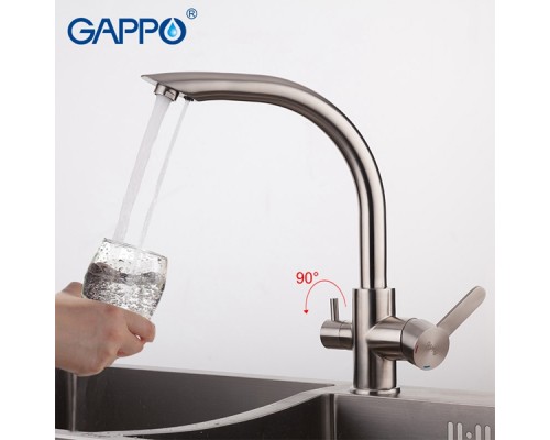Смеситель Gappo для кухни со встроенным фильтром (краном) под питьевую воду G4399