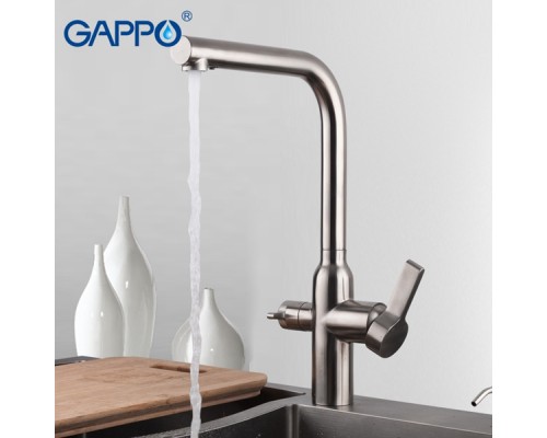 Смеситель Gappo для кухни со встроенным фильтром (краном) под питьевую воду G4399-4