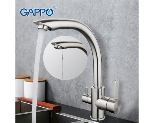 Смеситель Gappo для кухни со встроенным фильтром (краном) под питьевую воду G4399
