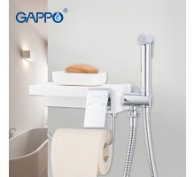 Смеситель с гигиеническим душем и бумагодержателем Gappo Gyron G7296