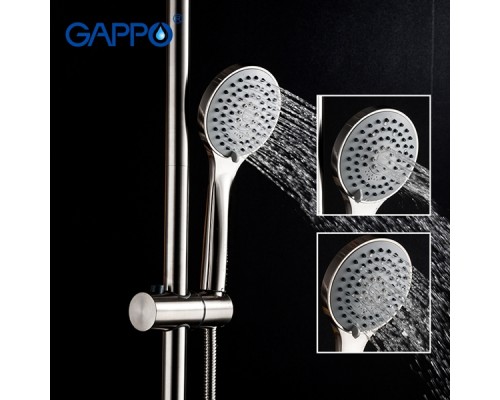 Душевая стойка со смесителем телескопическая Gappo G2418 Душевая стойка со смесителем телескопическая Gappo G2418