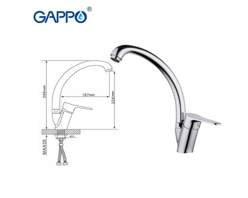 Смеситель Gappo Vantto для кухни G4136