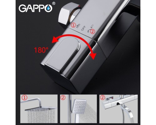Душевая стойка с термостатом Gappo G2491