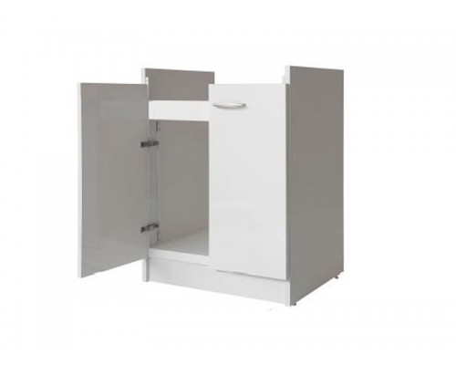 SIXTY.PL Тумба для хозяйственной раковины YXMC, размер 605х605х880 мм, 2 дверцы, цвет белый глянцевый