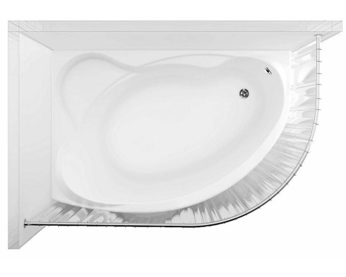 Карниз для ванны Aquanet Mayorca  00162369 150*100 см полукруглый