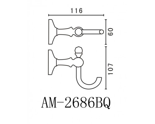 Крючок Art&Max Antic AM-E-2686BQ