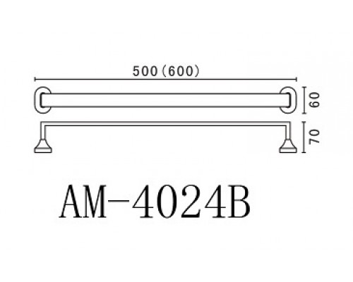 Полотенцедержатель Art&Max Ovale AM-E-4024B, 50 см, хром Полотенцедержатель Art&Max Ovale AM-E-4024B, 50 см, хром