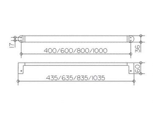 Полотенцедержатель Keuco Elegance New 11601 010400, хром, 40 см