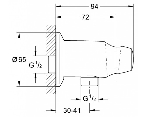 Шланговое подсоединение Grohe Movario 28406000, 1/2"-1/2"