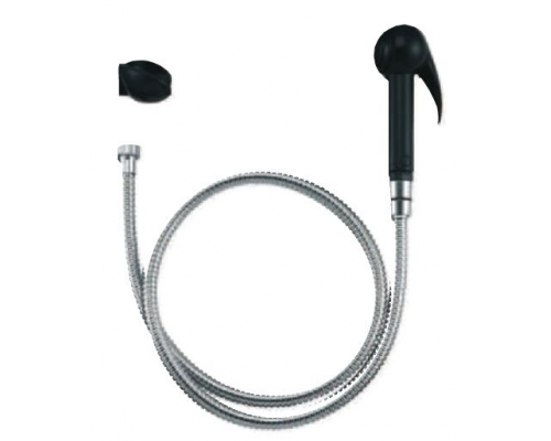 Гигиенический душ Jacob Delafon E75089-CP, лейка черного цвета с шлангом 1,25м и держателем