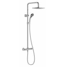 Душевая система Jacob Delafon July E5523-CP с термостатическим смесителем, верхний душ квадратный