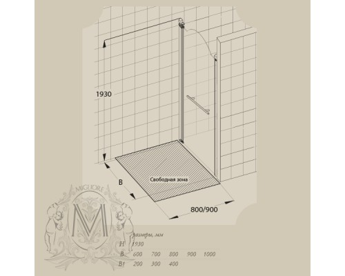 Душевая дверь Migliore Diadema ML.DDM-22.583/584.ST