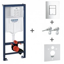 Инсталляция Grohe Rapid SL 38775001 в комплекте с крепежом и кнопкой