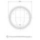 Зеркало Акватон Анелло 85 x 85 см c подсветкой, белый, 1A260802AK010