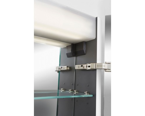 Зеркальный шкаф Am.Pm Sensation M30MCR0801WG, цвет - белый глянец, с подсветкой, правый, 80 см