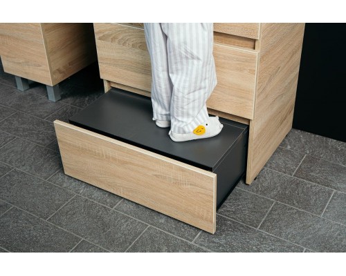 Тумба Am.Pm Gem S M91FSX0602OF под раковину напольная 60 см, со встроенной ступенькой для детей, светлый дуб