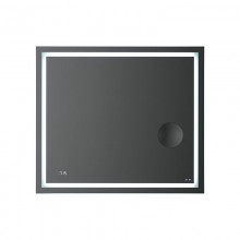 Зеркало Am.Pm Gem M91AMOX0803WG, 80 см с контурной Led-подсветкой, часами и косметическим зеркалом