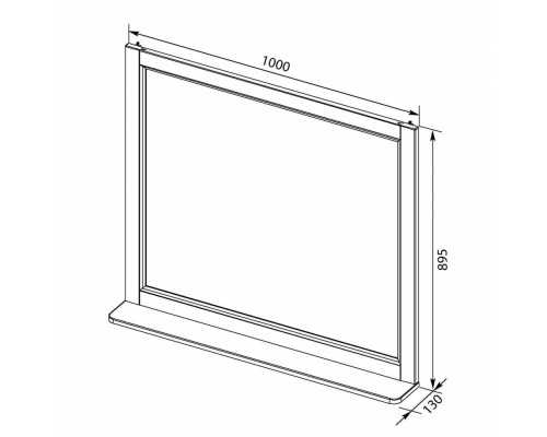 Зеркало Aquanet Бостон М, 100 см, белое матовое, 00209674