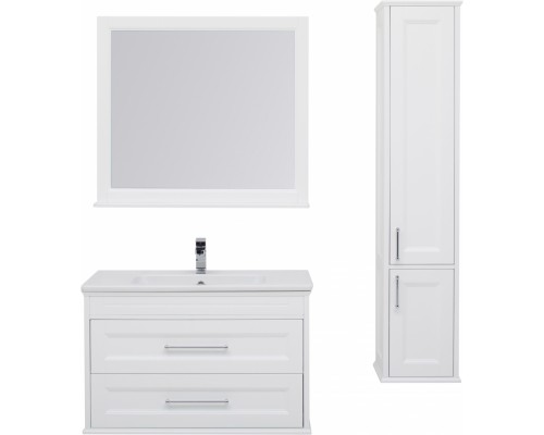 Зеркало Aquanet Бостон М, 100 см, белое матовое, 00209674