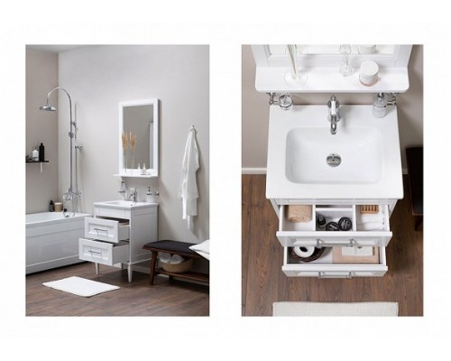 Зеркало с полкой Aquanet Бостон 60 ясень, 00206545