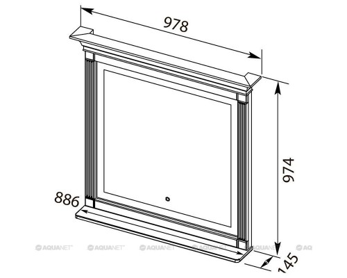 Зеркало Aquanet Селена 105 белый/серебро (201647)